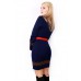 Knitted dress "Wreath" red/navy